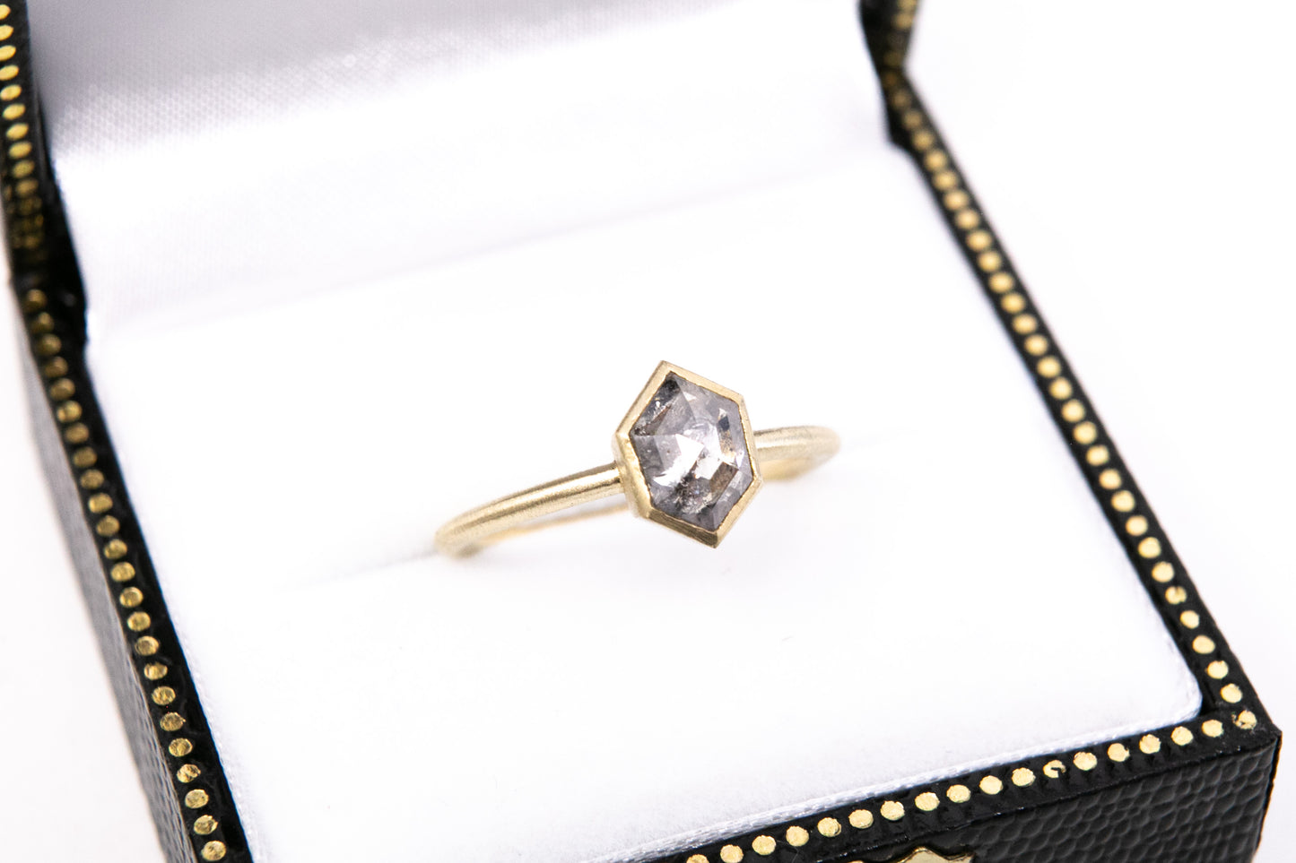 1.18ct Salt + Pepper Diamond Ring