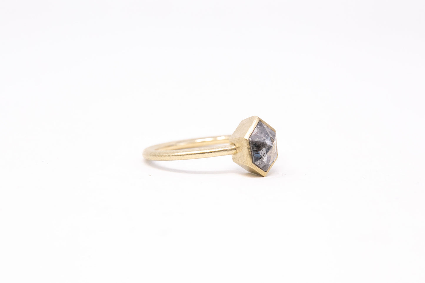 1.18ct Salt + Pepper Diamond Ring