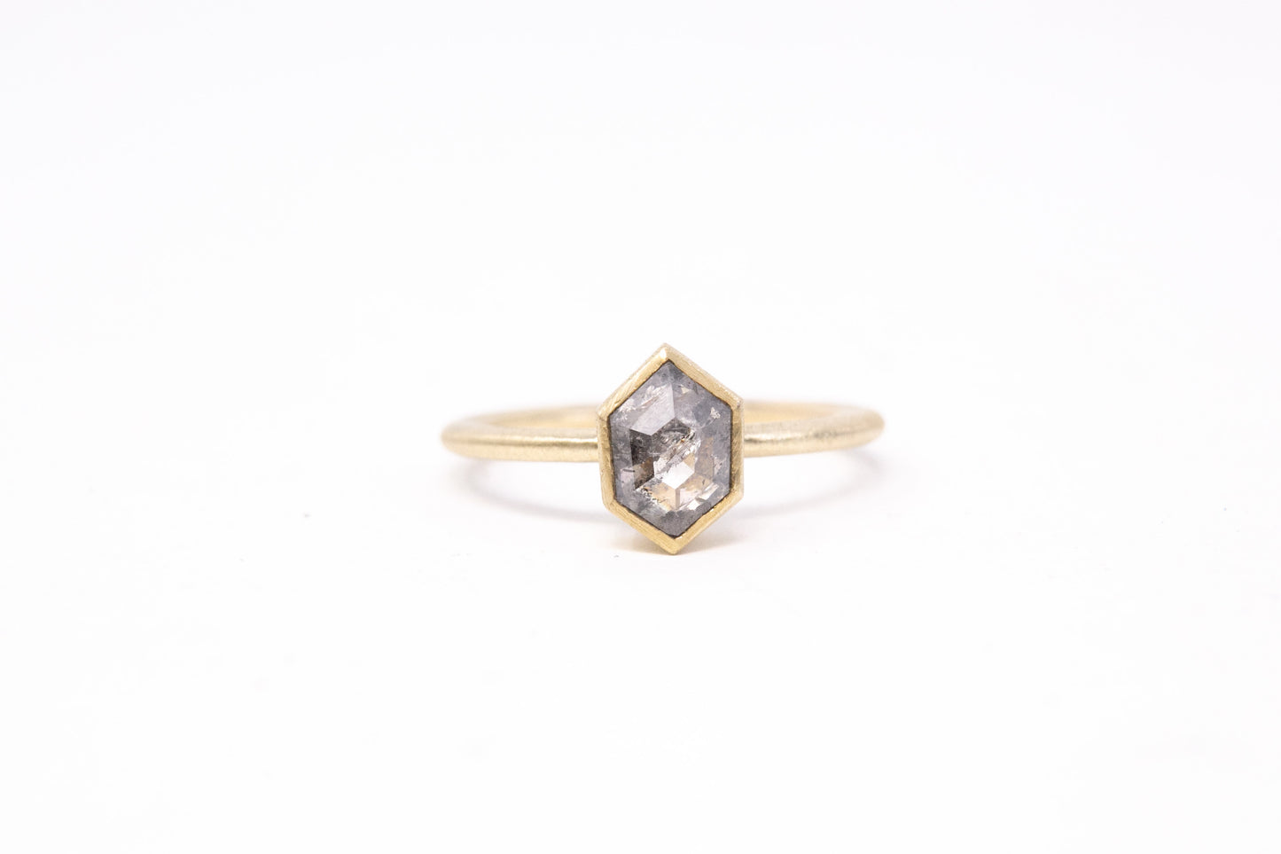 1.18ct Salt + Pepper Diamond Ring