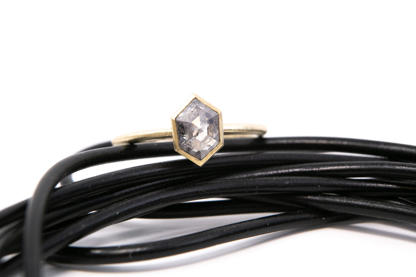 1.18ct Salt + Pepper Diamond Ring
