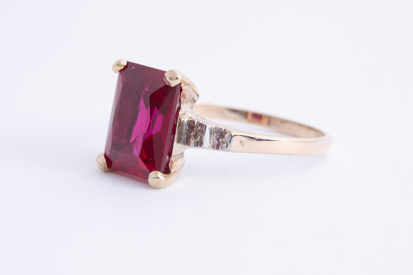 Vintage Created Ruby Ring