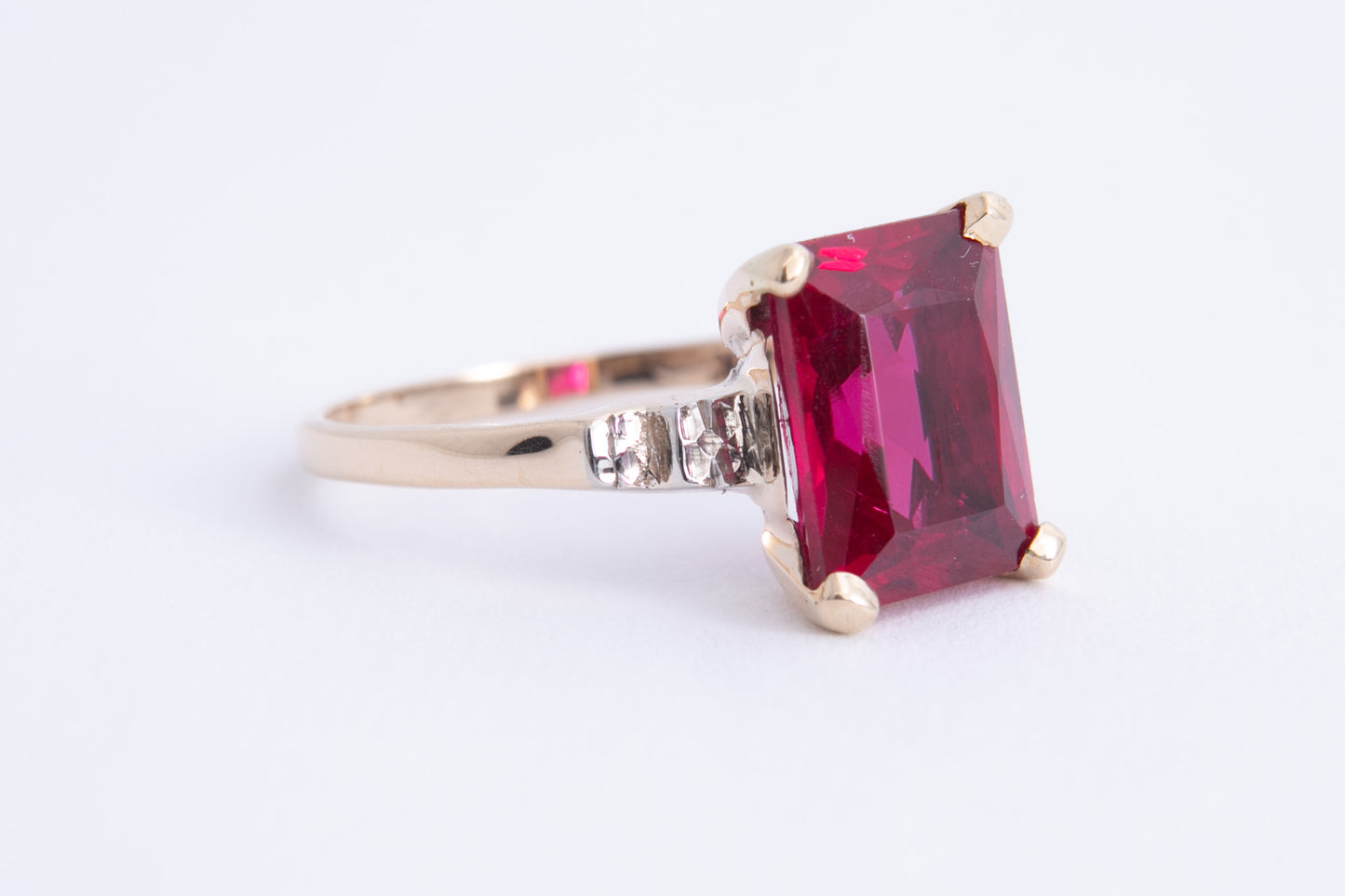 Vintage Created Ruby Ring