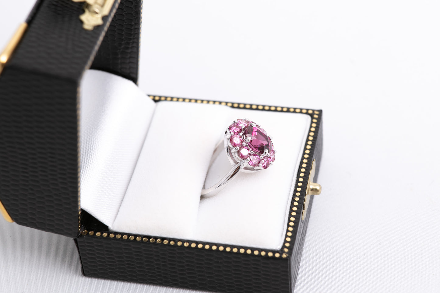 Garnet & Pink Diamond Ring