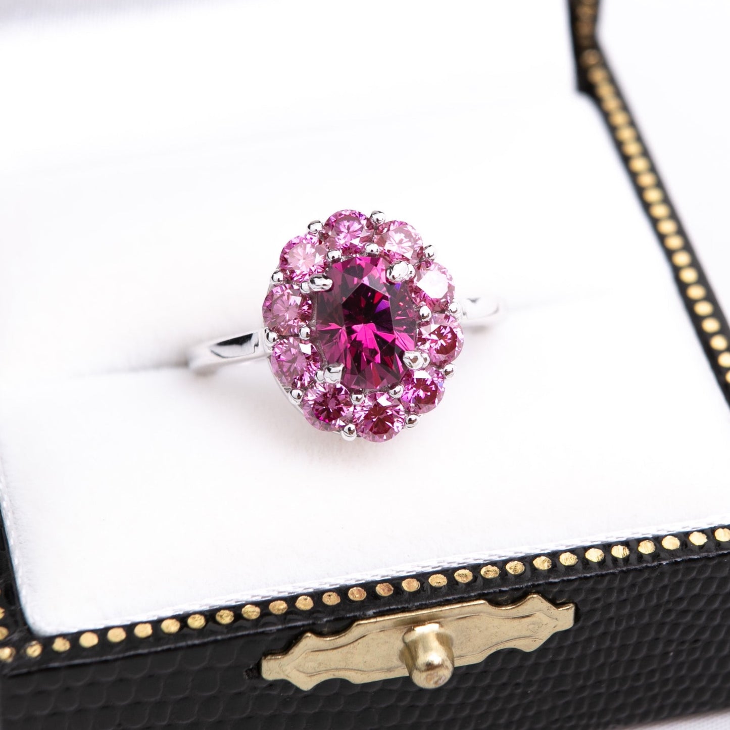 Garnet & Pink Diamond Ring
