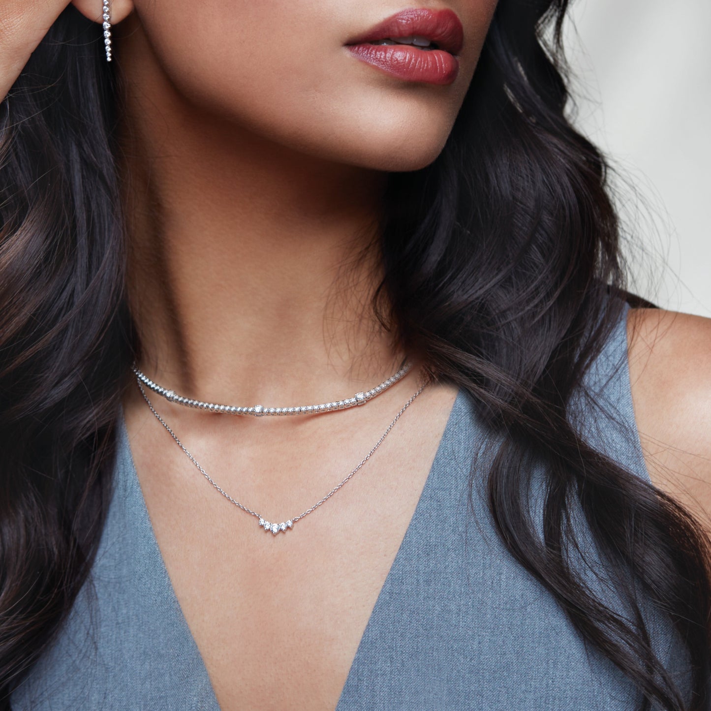 Lab-Grown Diamond Graduated 18" Necklace