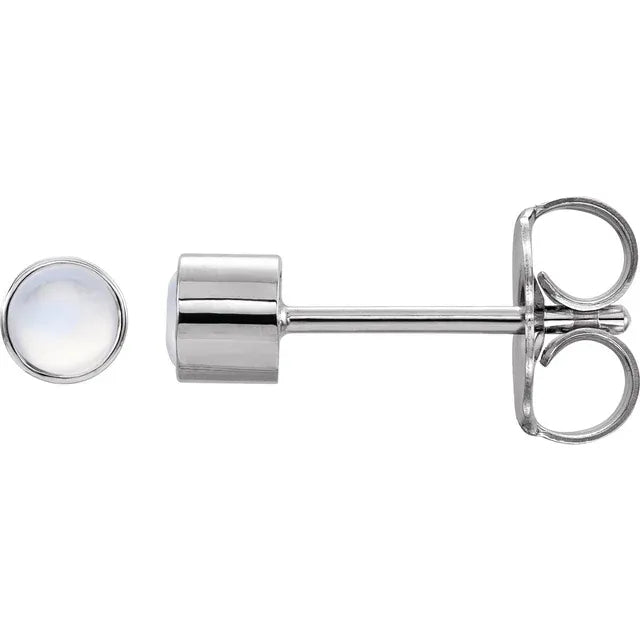 Mini Bezel Set Stud Earring