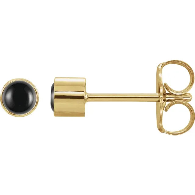 Mini Bezel Set Stud Earring