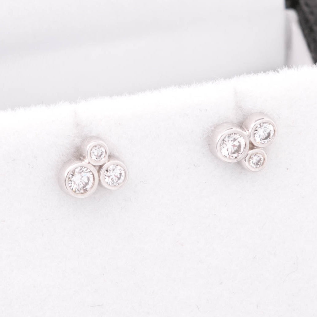 Diamond Cluster Studs – B.T. ODonnell Goldsmith Jeweler