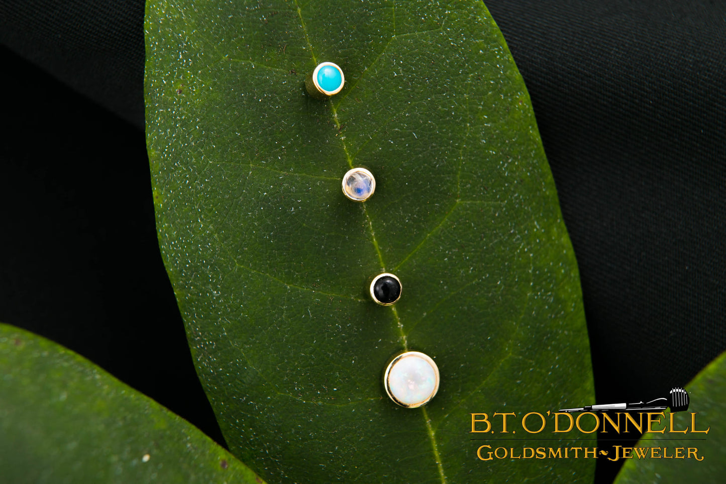 Mini Bezel Set Stud Earring