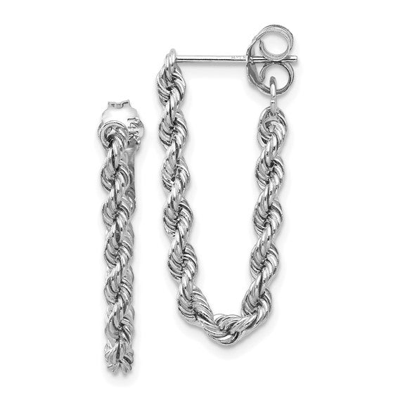 14K Gold Rope Chain Dangle Post Earring