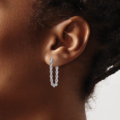 14K Gold Rope Chain Dangle Post Earring