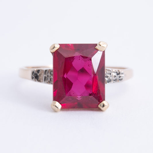 Vintage Created Ruby Ring