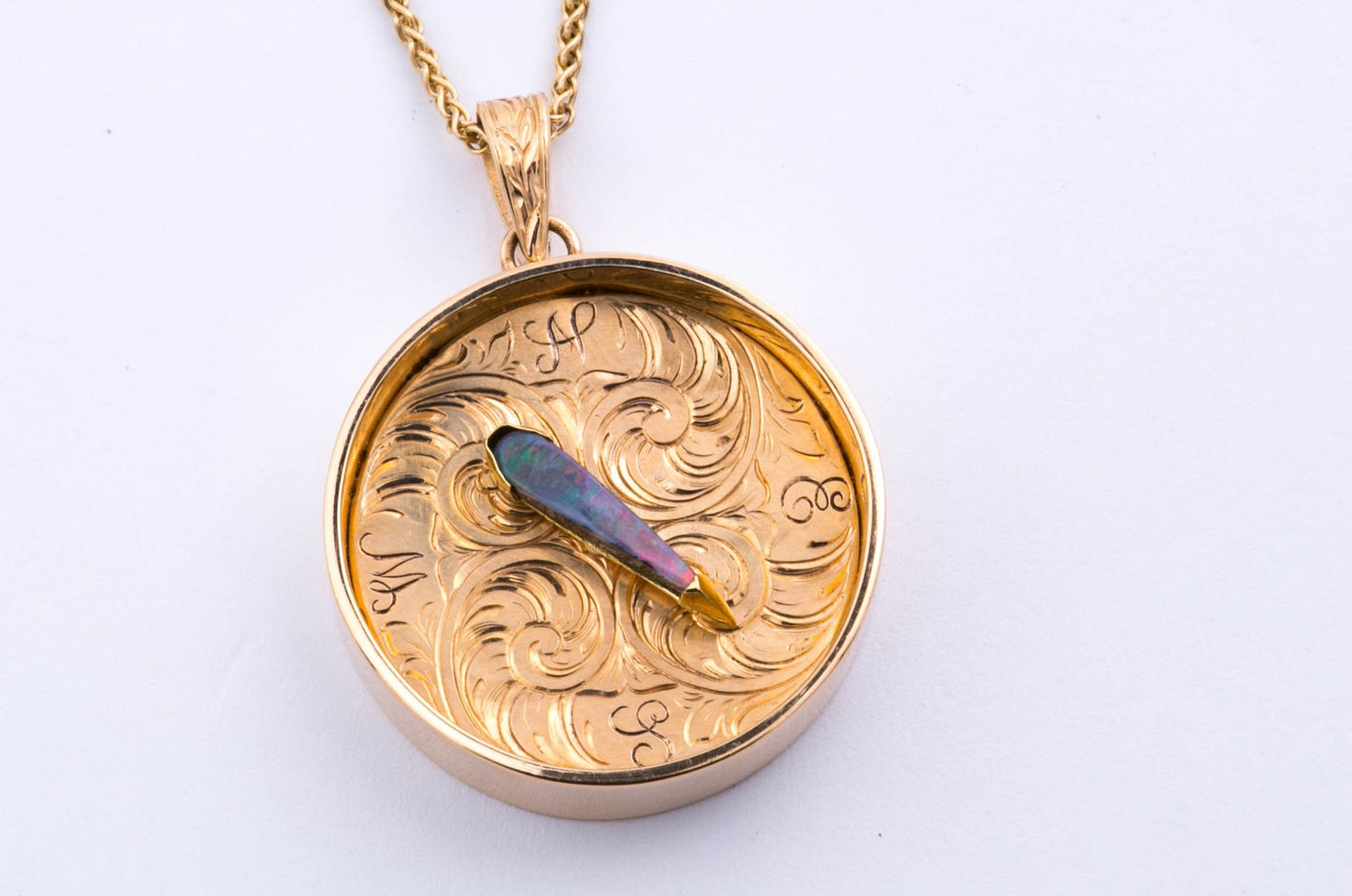 Compass Pendant - Boulder Opal