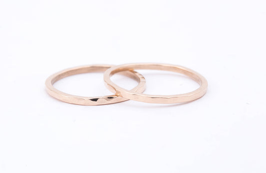 Hammered Gold Band - Recycled Gold