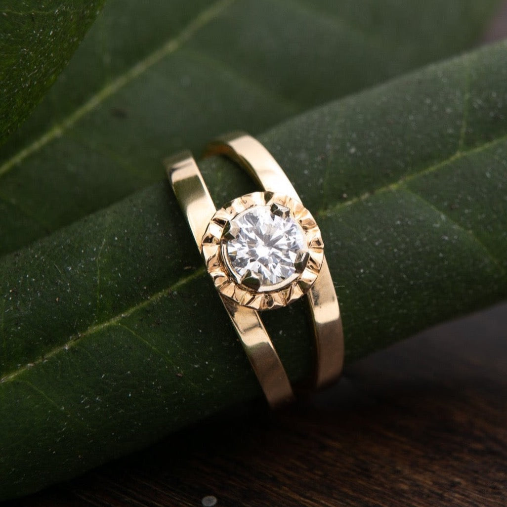 Hand Fabricated Diamond Ring