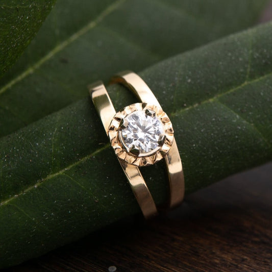 Hand Fabricated Diamond Ring