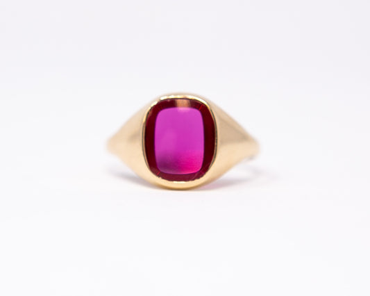 Vintage Created Ruby Ring