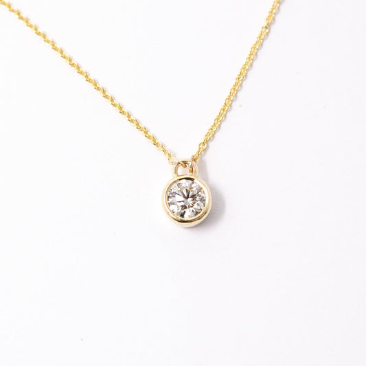 Handmade Yellow Gold Diamond Pendant 1/2ct