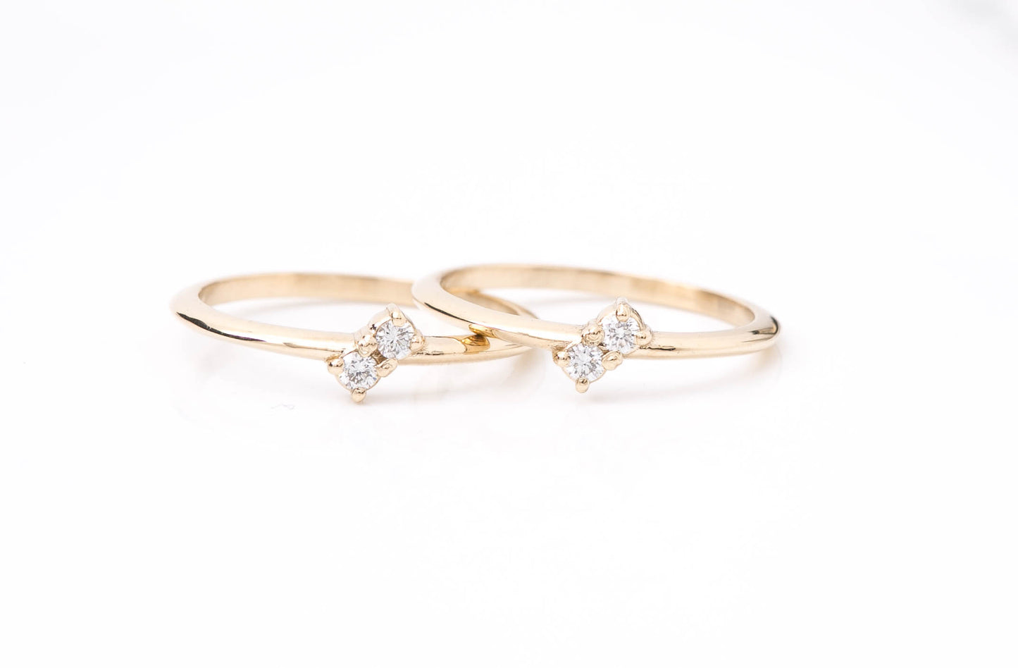 Cute Double Diamond Band