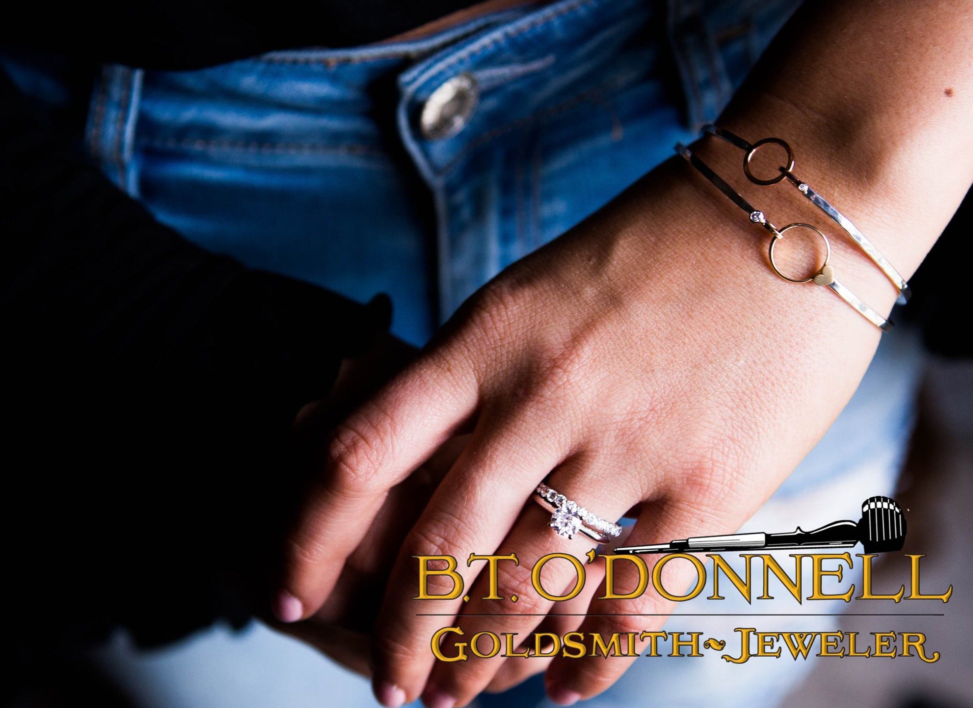 Gemstone Yellow Gold + Silver Hook + Circle Bangle Bracelet – B.T. ODonnell  Goldsmith Jeweler