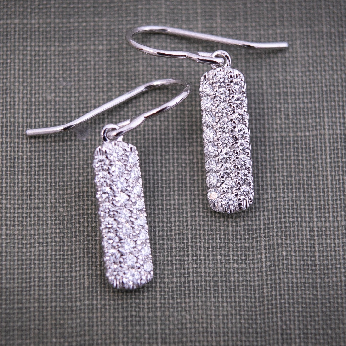1ct Diamond Bar Earrings